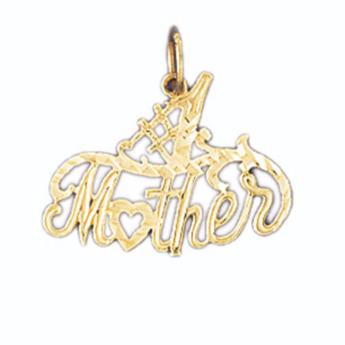 14K GOLD SAYING CHARM - #1 MOTHER #9797