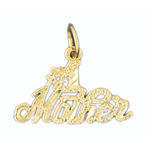 14K GOLD SAYING CHARM - #1 MOTHER #9798