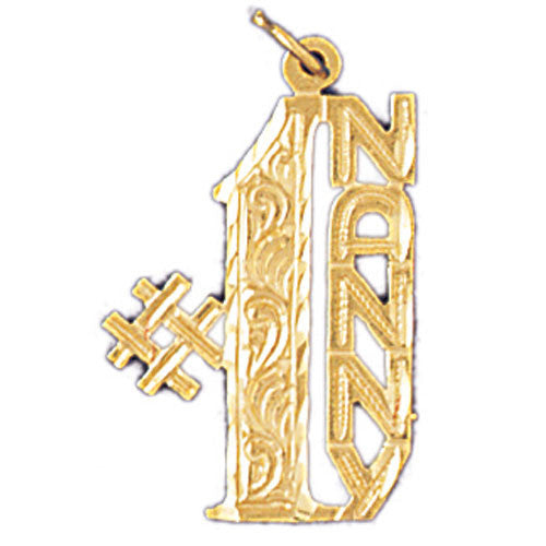 14K GOLD SAYING CHARM - #1 NANNY #10500