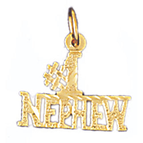 14K GOLD SAYING CHARM - #1 NEPHEW #9973
