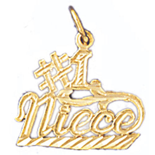 14K GOLD SAYING CHARM - #1 NIECE #9994