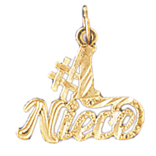 14K GOLD SAYING CHARM - #1 NIECE #9997