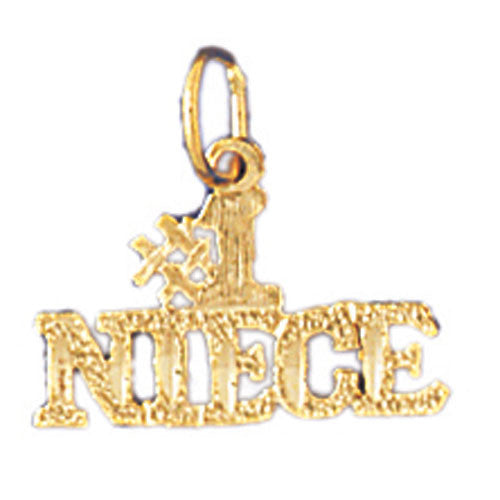 14K GOLD SAYING CHARM - #1 NIECE #9998