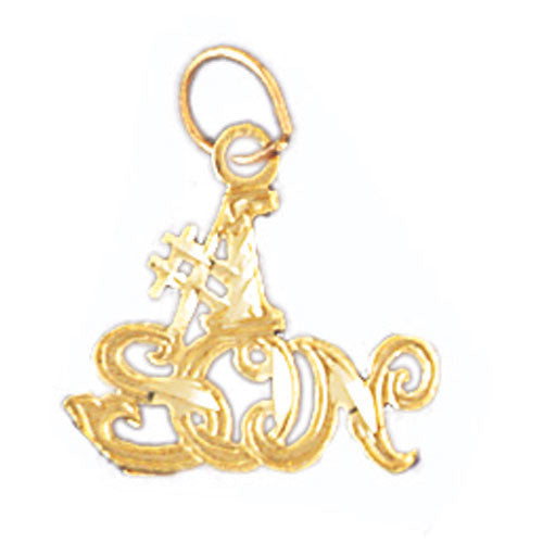 14K GOLD SAYING CHARM - #1 SON #9902