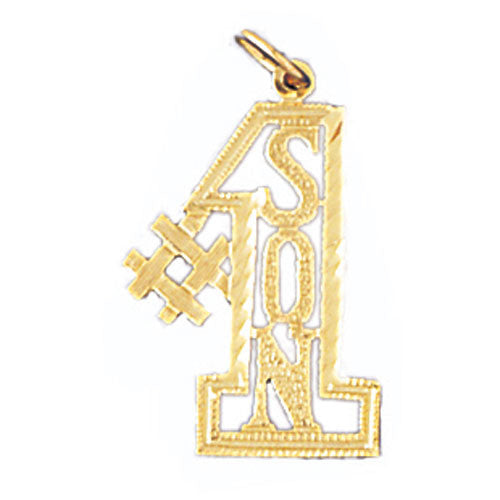 14K GOLD SAYING CHARM - #1 SON #9903