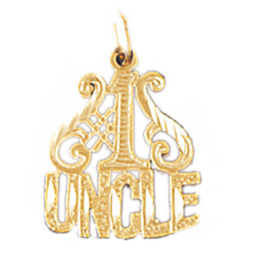 14K GOLD SAYING CHARM - #1 UNCLE #9974