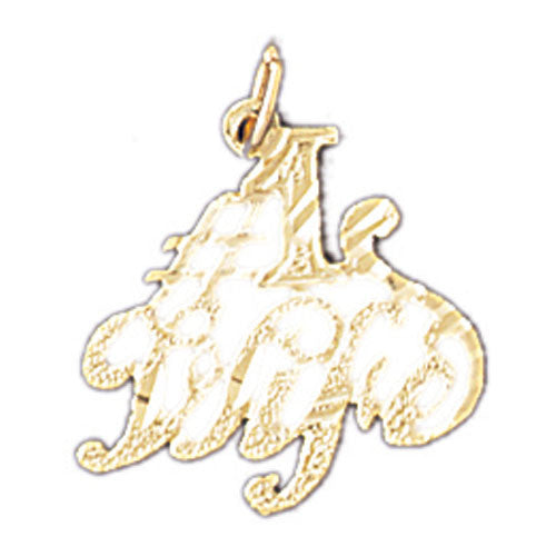 14K GOLD SAYING CHARM - #1 WIFE #10099