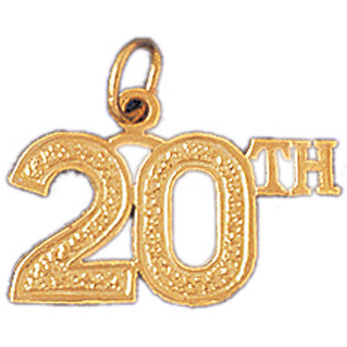 14K GOLD SAYING CHARM - 20th #9687