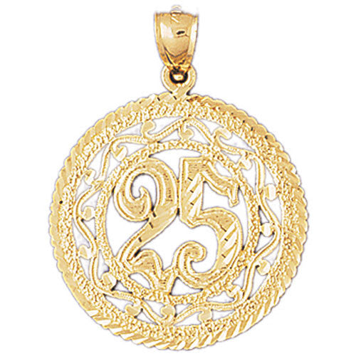 14K GOLD SAYING CHARM - 25 #9678