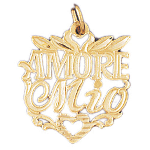 14K GOLD SAYING CHARM - AMORE MIO #10236