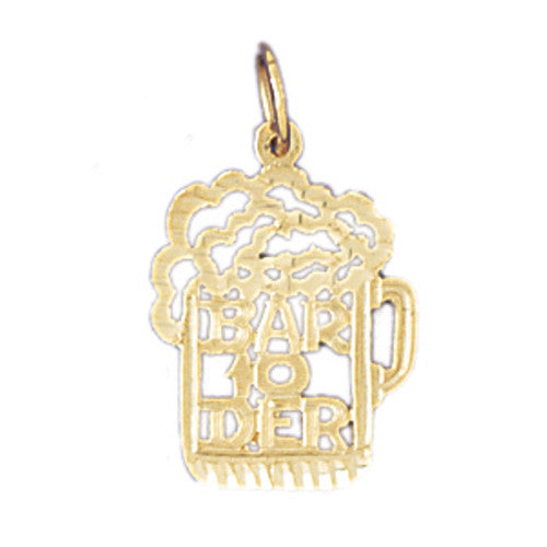 14K GOLD SAYING CHARM - BAR 10 DER #10766