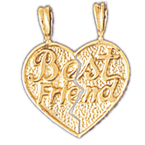 14K GOLD SAYING CHARM - BEST FRIEND #10349