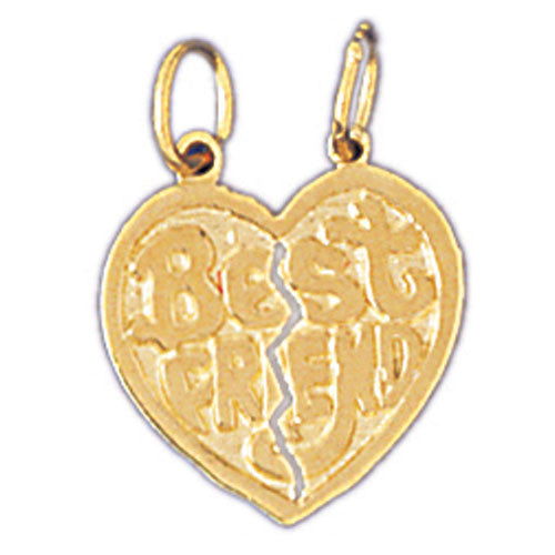 14K GOLD SAYING CHARM - BEST FRIEND #10352