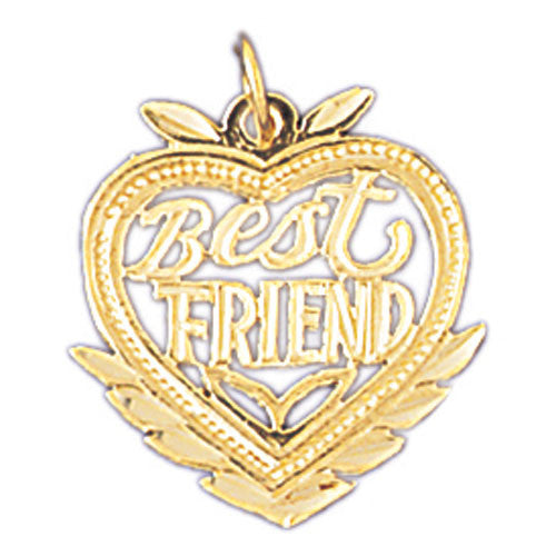 14K GOLD SAYING CHARM - BEST FRIEND #10363