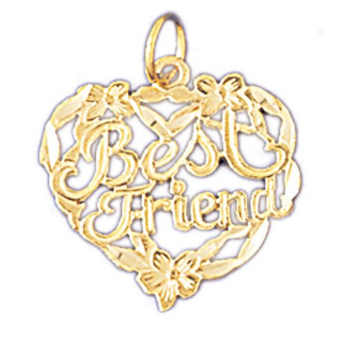 14K GOLD SAYING CHARM - BEST FRIEND #10364