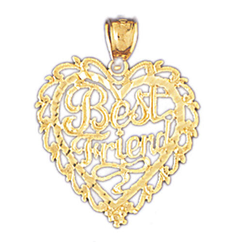 14K GOLD SAYING CHARM - BEST FRIEND #10365