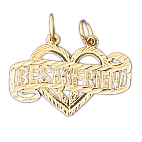 14K GOLD SAYING CHARM - BEST FRIEND #10367