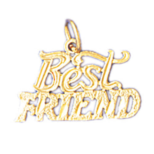 14K GOLD SAYING CHARM - BEST FRIEND #10386