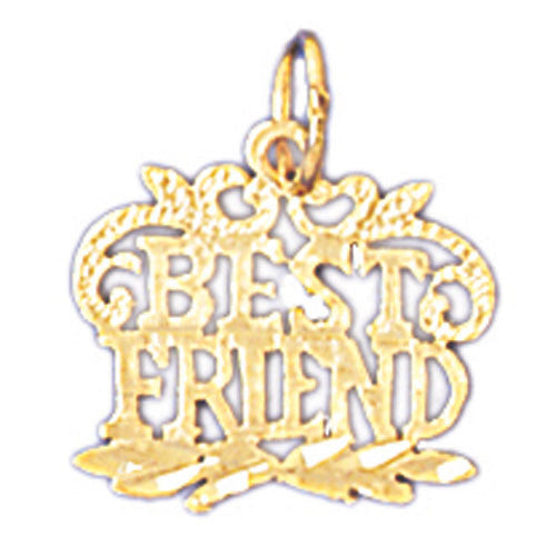 14K GOLD SAYING CHARM - BEST FRIEND #10387