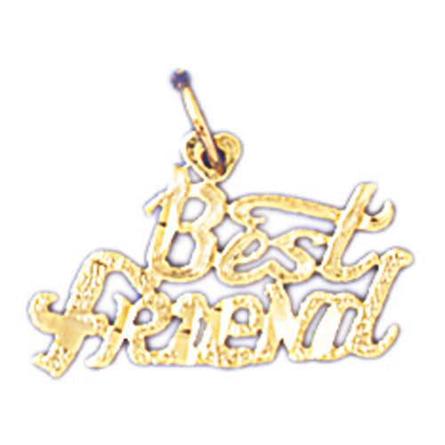 14K GOLD SAYING CHARM - BEST FRIEND #10388