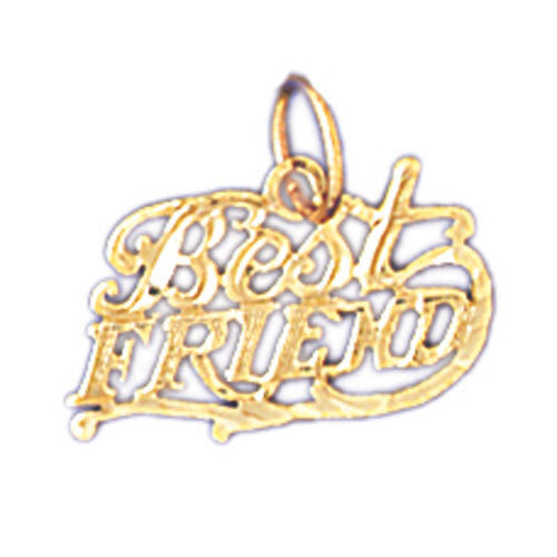 14K GOLD SAYING CHARM - BEST FRIEND #10389