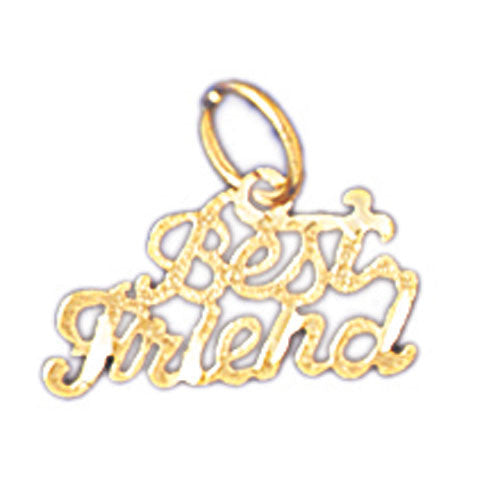 14K GOLD SAYING CHARM - BEST FRIEND #10390