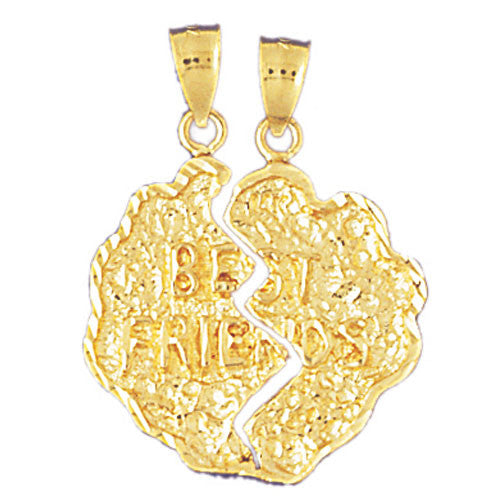 14K GOLD SAYING CHARM - BEST FRIENDS #10277