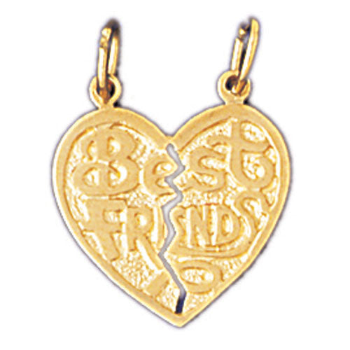 14K GOLD SAYING CHARM - BEST FRIENDS #10348