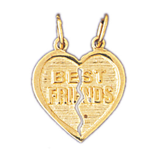 14K GOLD SAYING CHARM - BEST FRIENDS #10355