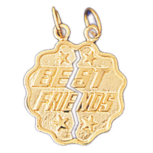 14K GOLD SAYING CHARM - BEST FRIENDS #10361