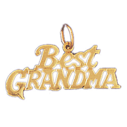 14K GOLD SAYING CHARM - BEST GRANDMA #10060