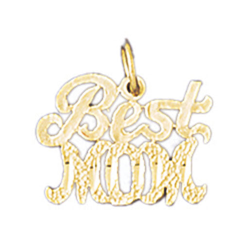 14K GOLD SAYING CHARM - BEST MOM #9841