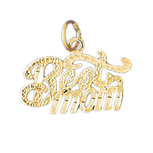 14K GOLD SAYING CHARM - BEST MOM #9844