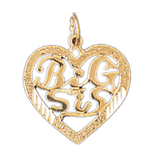 14K GOLD SAYING CHARM - BIG SIS #9938