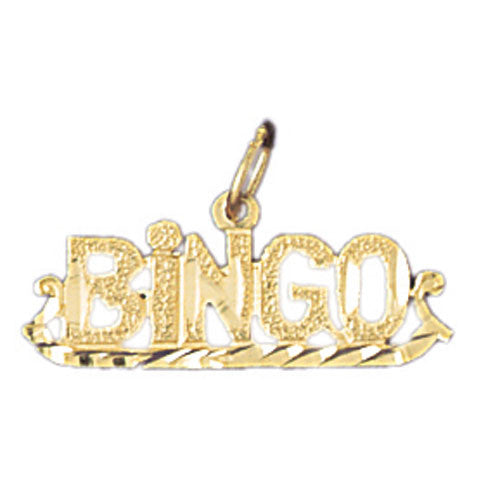 14K GOLD SAYING CHARM - BINGO #10800