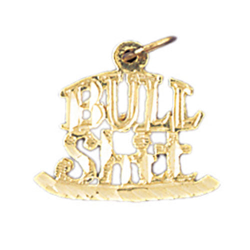 14K GOLD SAYING CHARM - BULL SHIT #10637