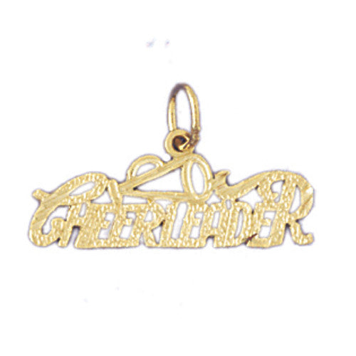 14K GOLD SAYING CHARM - CHEERLEADER #10761