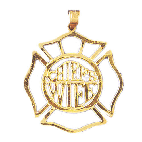 14K GOLD SAYING CHARM - CHIEF'S WIFE #10892