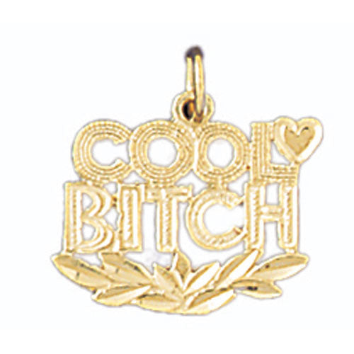 14K GOLD SAYING CHARM - COOL BITCH #10650