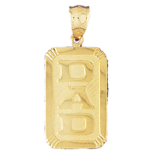 14K GOLD SAYING CHARM - DAD #9870