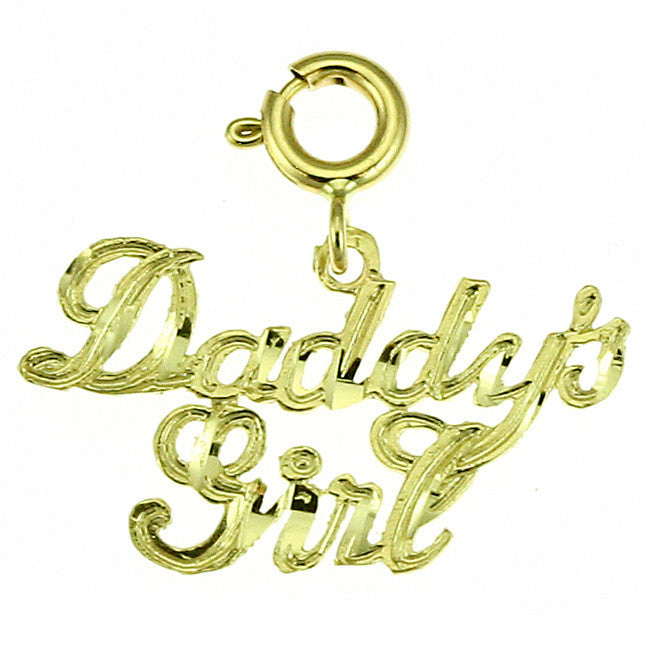 14K GOLD SAYING CHARM - DADDY'S GIRL #9876