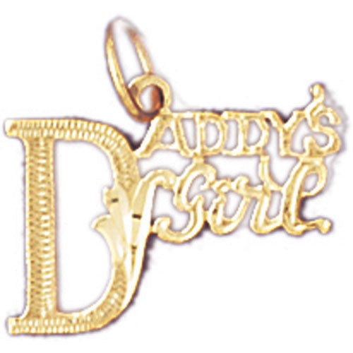 14K GOLD SAYING CHARM - DADDY'S GIRL #9881