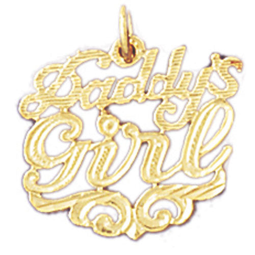 14K GOLD SAYING CHARM - DADDY'S GIRL #9882