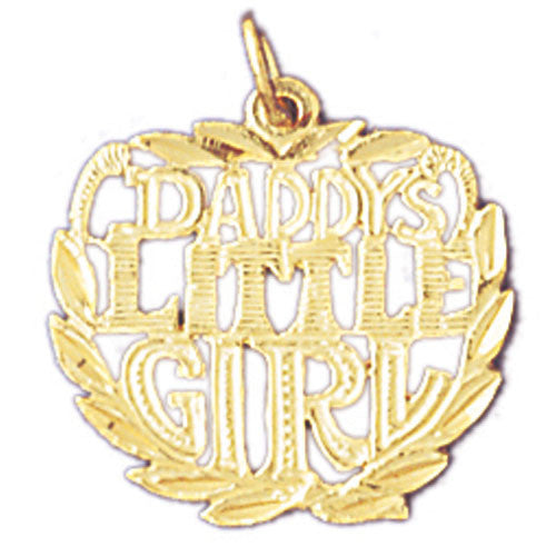 14K GOLD SAYING CHARM - DADDY'S LITTLE GIRL #9877