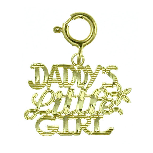 14K GOLD SAYING CHARM - DADDY'S LITTLE GIRL #9887