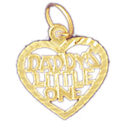 14K GOLD SAYING CHARM - DADDY'S LITTLE ONE #9890