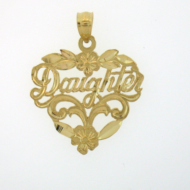 14K GOLD SAYING CHARM - DAUGHTER #9907