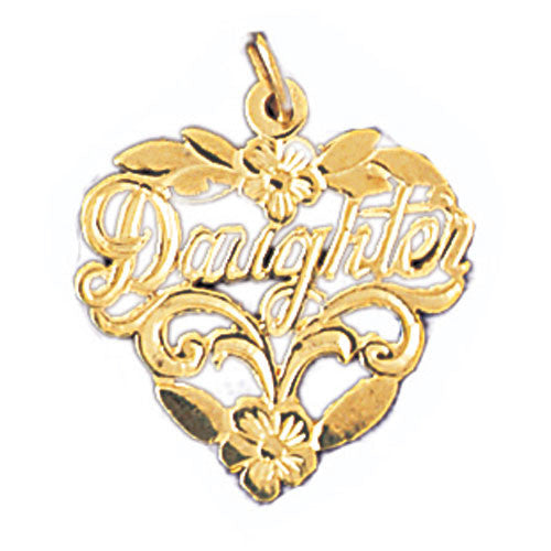 14K GOLD SAYING CHARM - DAUGHTER #9907