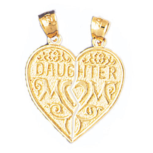 14K GOLD SAYING CHARM - DAUGHTER MOM #9904