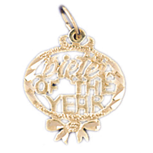 14K GOLD SAYING CHARM - DIETER OF THE YEAR #10538